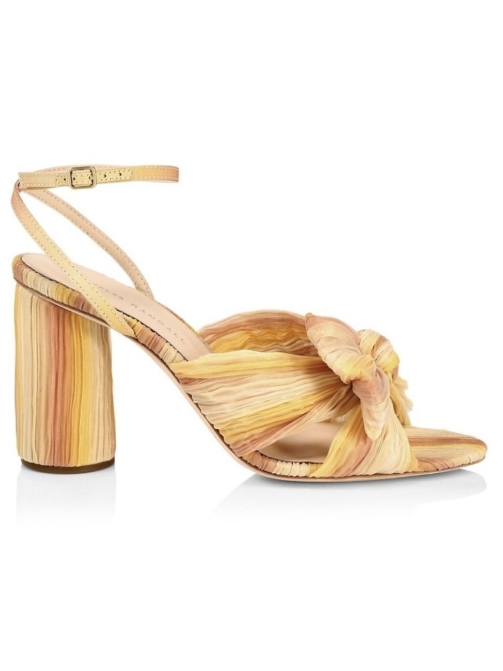 Loeffler Randall Camellia Pleated Bow Heels in Sunset